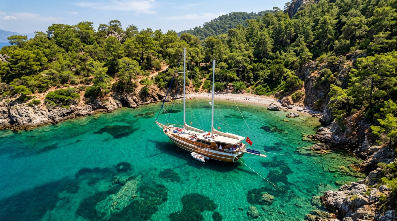 Fethiye kıyısında gulet